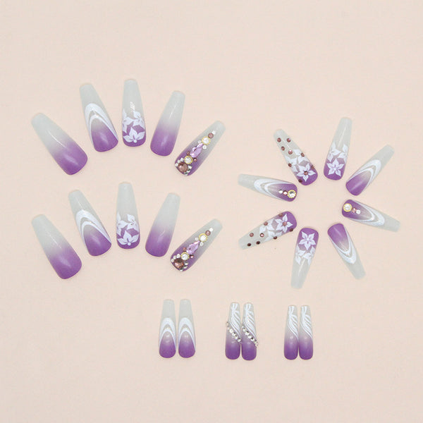12 Sizes-24 Pcs Press On Nails Z722