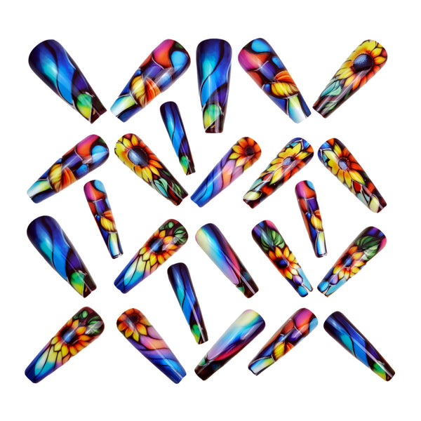 12 Sizes-24 Pcs Press On Nails Y1403