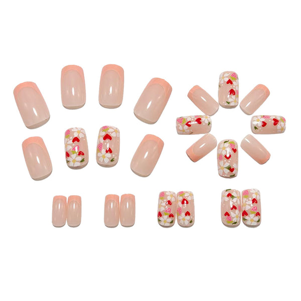 12 Sizes-24 Pcs Press On Nails Y1536