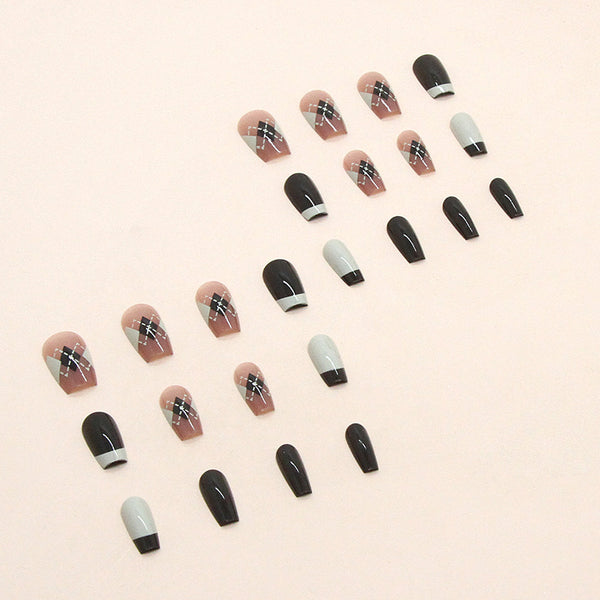 12 Sizes-24 Pcs Press On Nails R696