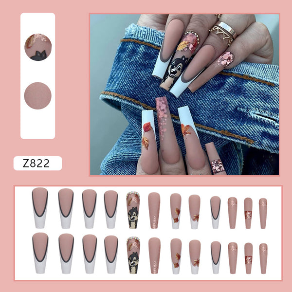 12 Sizes-24 Pcs Press On Nails Z822