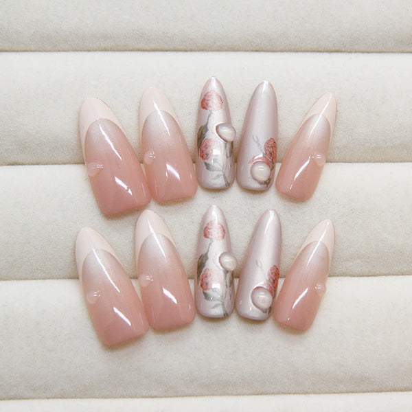 12 Sizes-24 Pcs Press On Nails MY075