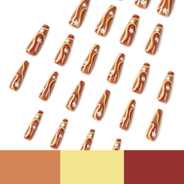 Glossy Long Press on Nails