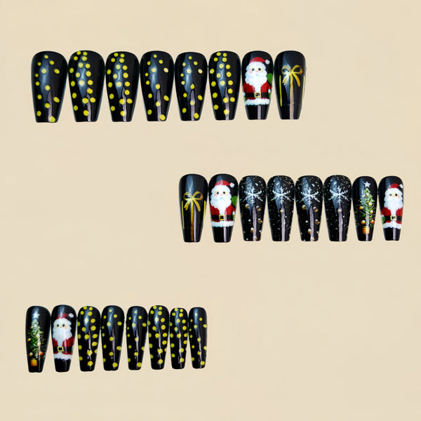 12 Sizes-24 Pcs Press On Nails Y1244