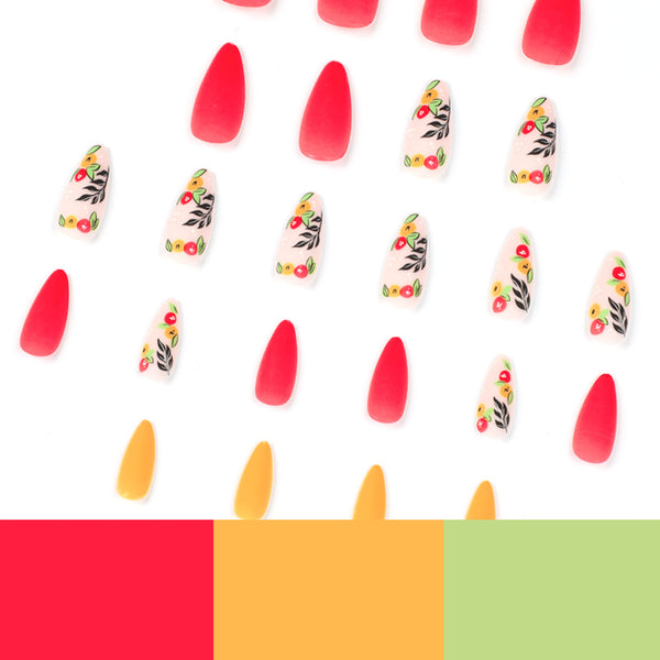 12 Sizes-24 Pcs Press On Nails JP1987