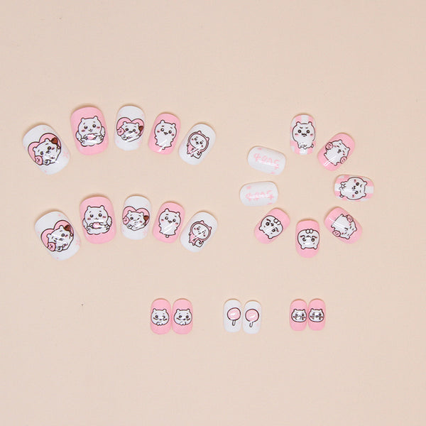 12 Sizes-24 Pcs Press On Nails K018