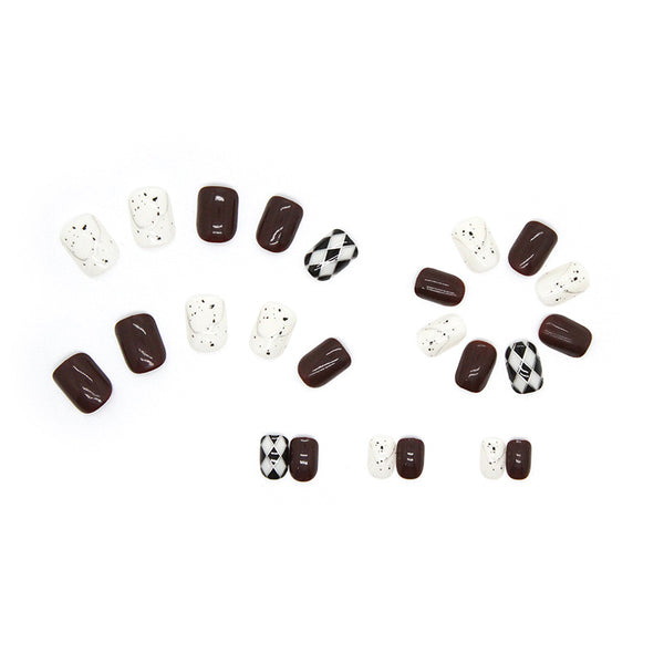 12 Sizes-24 Pcs Press On Nails R656