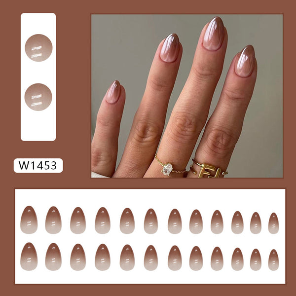 12 Sizes-24 Pcs Press On Nails W1453