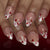 12 Sizes-24 Pcs Press On Nails C1498