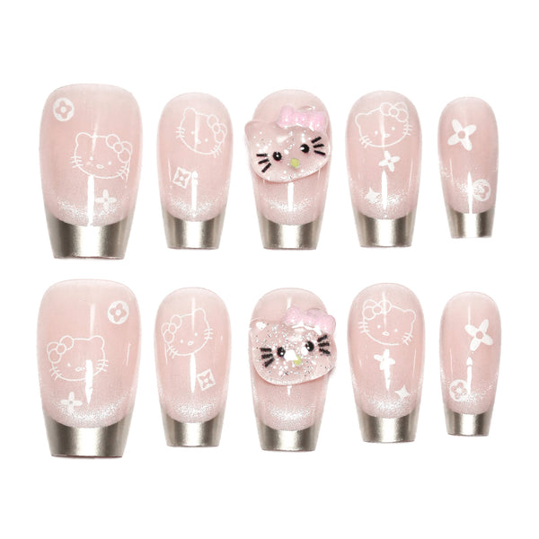 12 Sizes-24 Pcs Press On Nails SP168