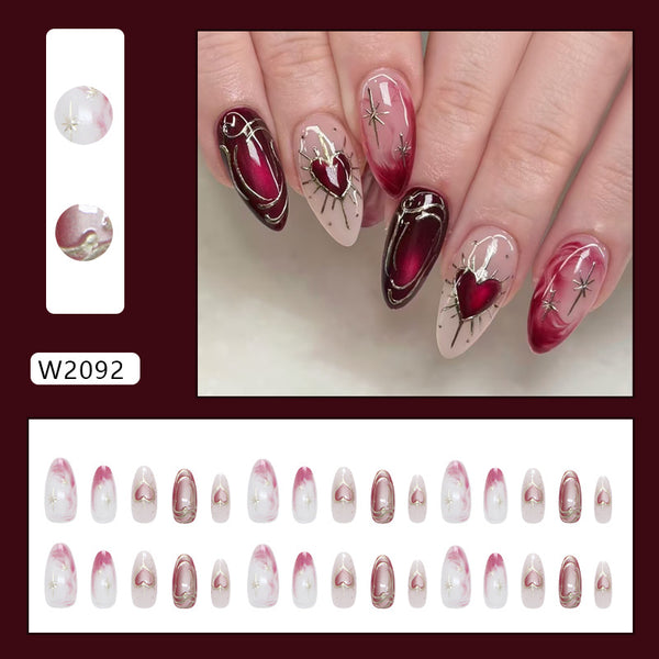 30 Pcs Press On Nails W2092