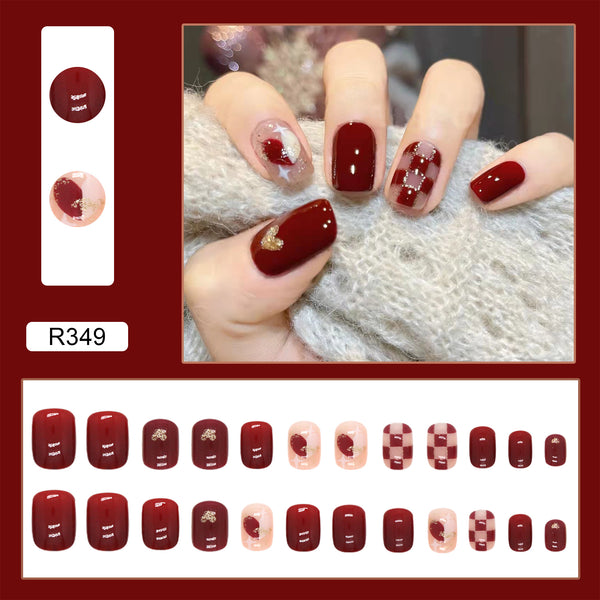 12 Sizes-24 PcsPress On Nails R349
