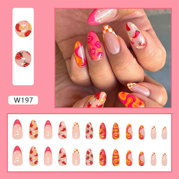 12 Sizes-24 Pcs Press On Nails W161