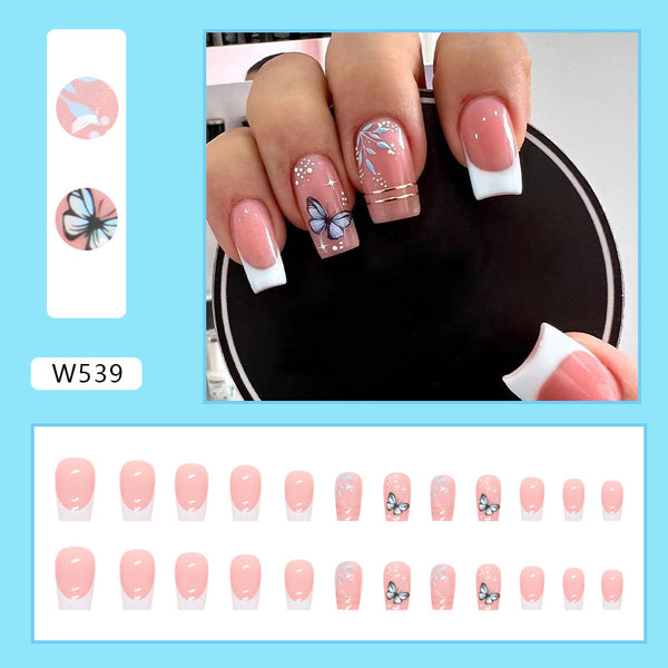 12 Sizes-24 Pcs Press On Nails W521