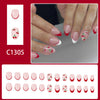 12 Sizes-24 Pcs Press On Nails C1305
