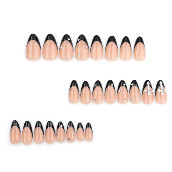 12 Sizes-24 Pcs Press On Nails JP3539