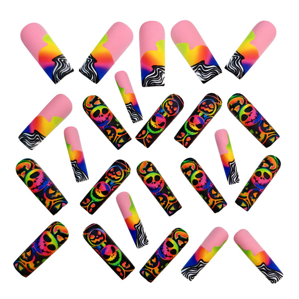 12 Sizes-24 Pcs Press On Nails Y1185