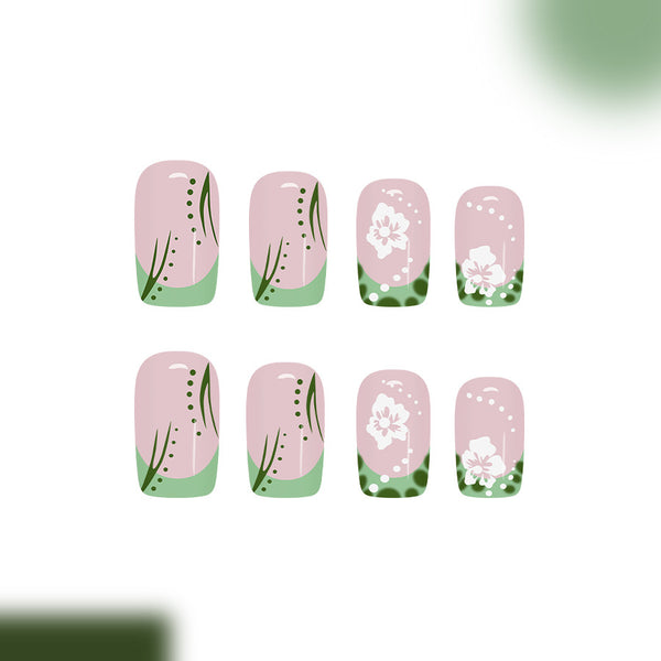12 Sizes-24 Pcs Press On Nails C1548