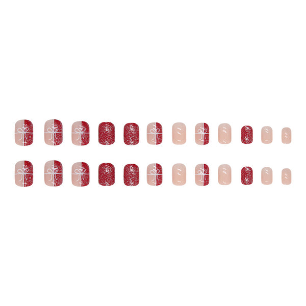 12 Sizes-24 Pcs Press On Nails W972