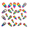 12 Sizes-24 Pcs Press On Nails Y1018