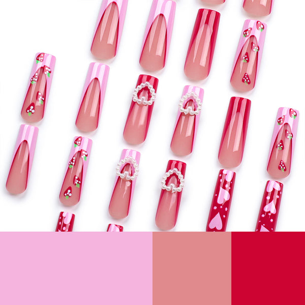 12 Sizes-24 Pcs Press On Nails JP3054