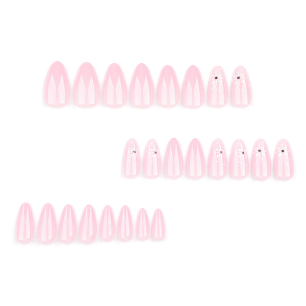 12 Sizes-24 Pcs Press On Nails JP3459