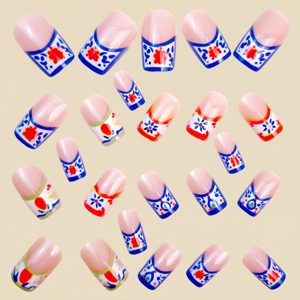 12 Sizes-24 Pcs Press On Nails Y1389