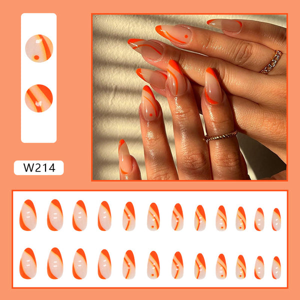 12 Sizes-24 Pcs Press On Nails W214