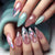 12 Sizes-24 Pcs Press On Nails W1598