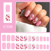 12 Sizes-24 Pcs Press On Nails C1538