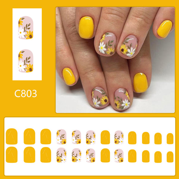 12 Sizes-24 Pcs Press On Nails C802