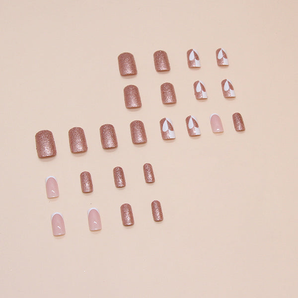 12 Sizes-24 Pcs Press On Nails W1516