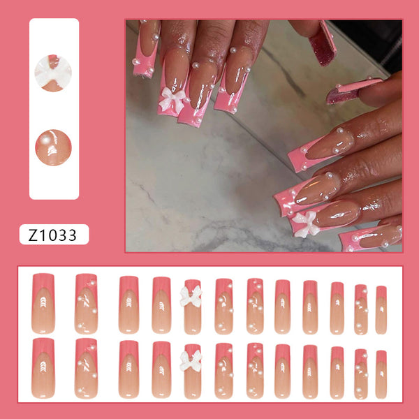 12 Sizes-24 Pcs Press On Nails Z1033