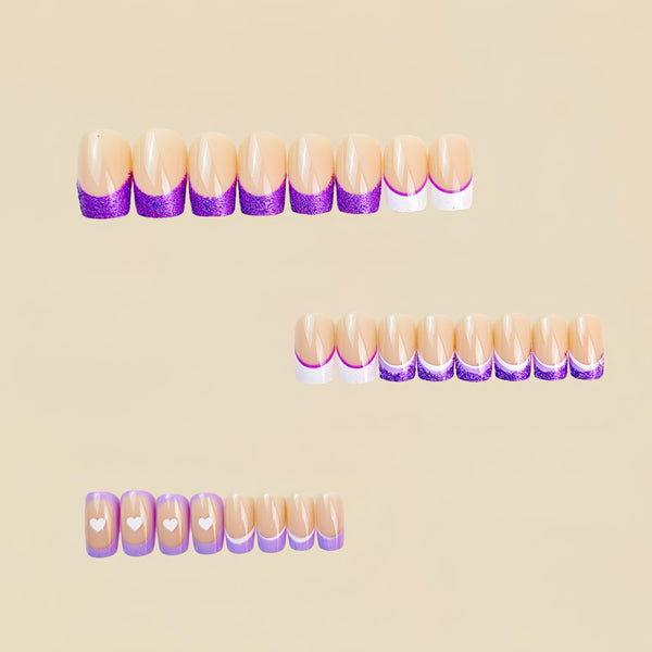 12 Sizes-24 Pcs Press On Nails Y768