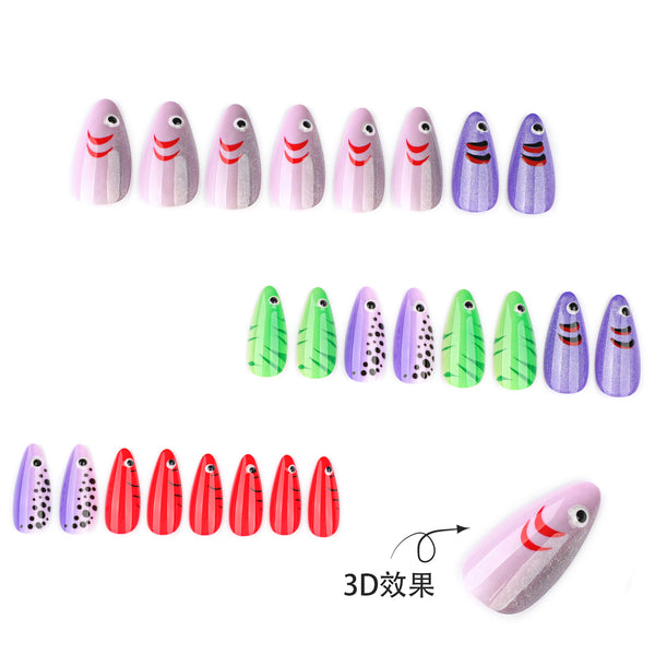 12 Sizes-24 Pcs Press On Nails JP3842