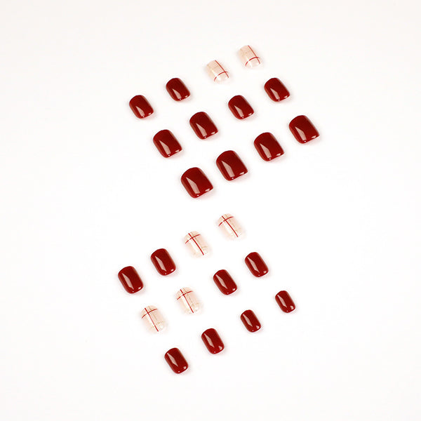 12 Sizes-24 Pcs Press On Nails JP1532