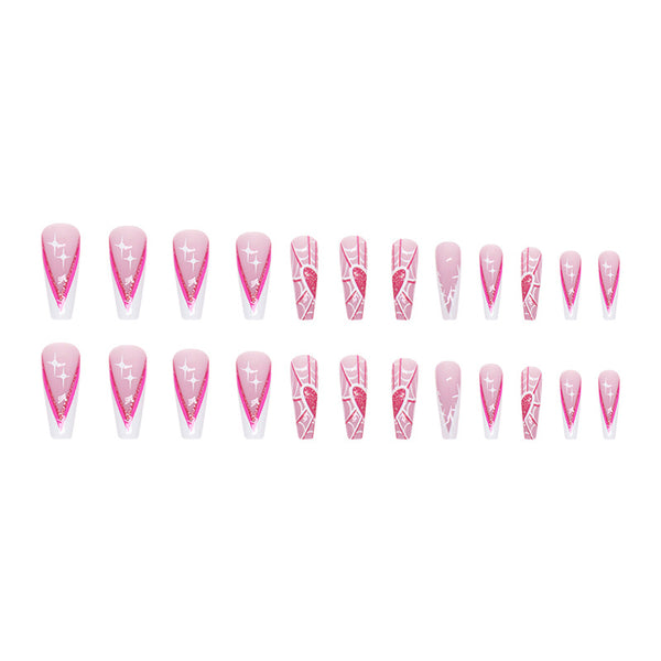 12 Sizes-24 Pcs Press On Nails W942