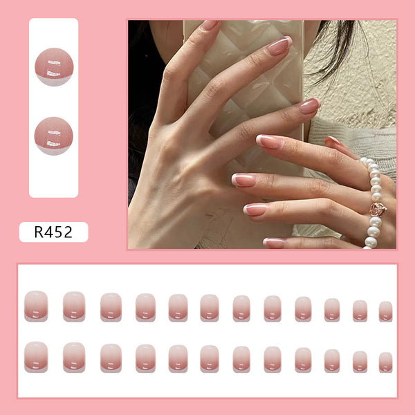 12 Sizes-24 Pcs Press On Nails R452