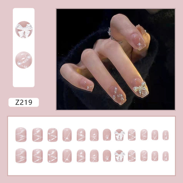 12 Sizes-24 Pcs Press On Nails Z219
