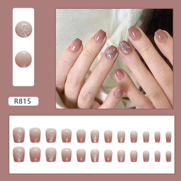 12 Sizes-24 Pcs Press On Nails R815
