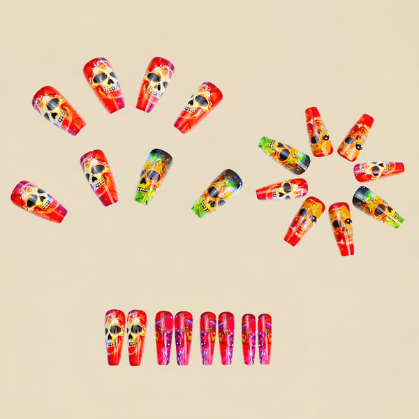 12 Sizes-24 Pcs Press On Nails Y1078