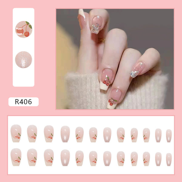 12 Sizes-24 Pcs Press On Nails R402