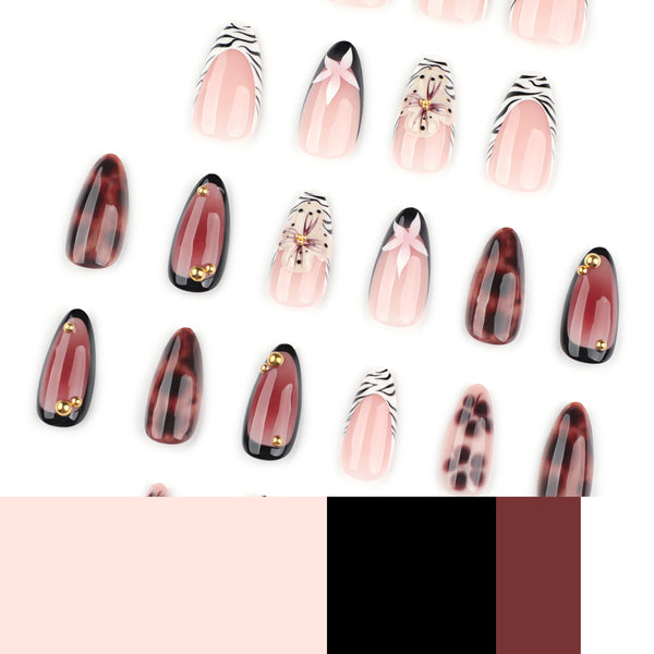 12 Sizes-24 Pcs Press On Nails JP4082