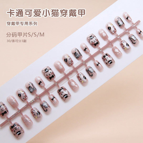 12 Sizes-24 Pcs Press On Nails T037