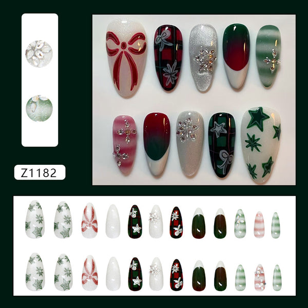 12 Sizes-24 Pcs Press On Nails Z1182