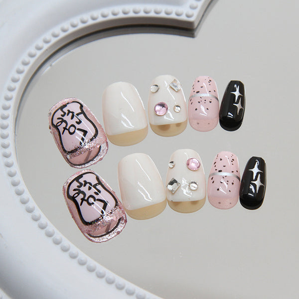 12 Sizes-24 Pcs Press On Nails Z855