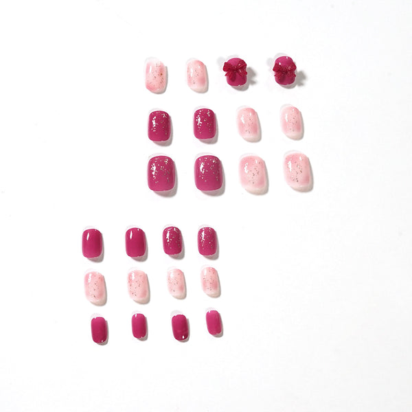 12 Sizes-24 Pcs Press On Nails JP1319