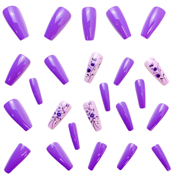 12 Sizes-24 Pcs Press On Nails Y500-2