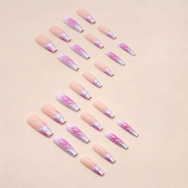 12 Sizes-24 Pcs Press On Nails W650