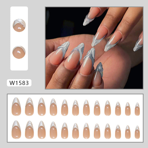 12 Sizes-24 Pcs Press On Nails W1583